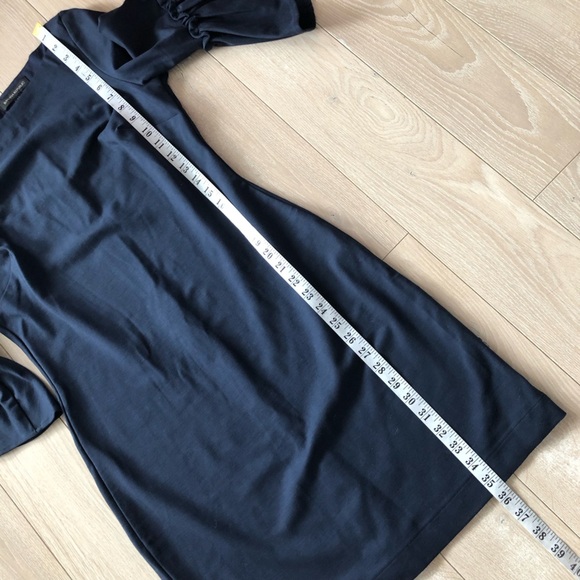 Banana Republic Ponte Flutter-Sleeve Boat Neck Dress in Navy Size 10 - Picture 4 of 10